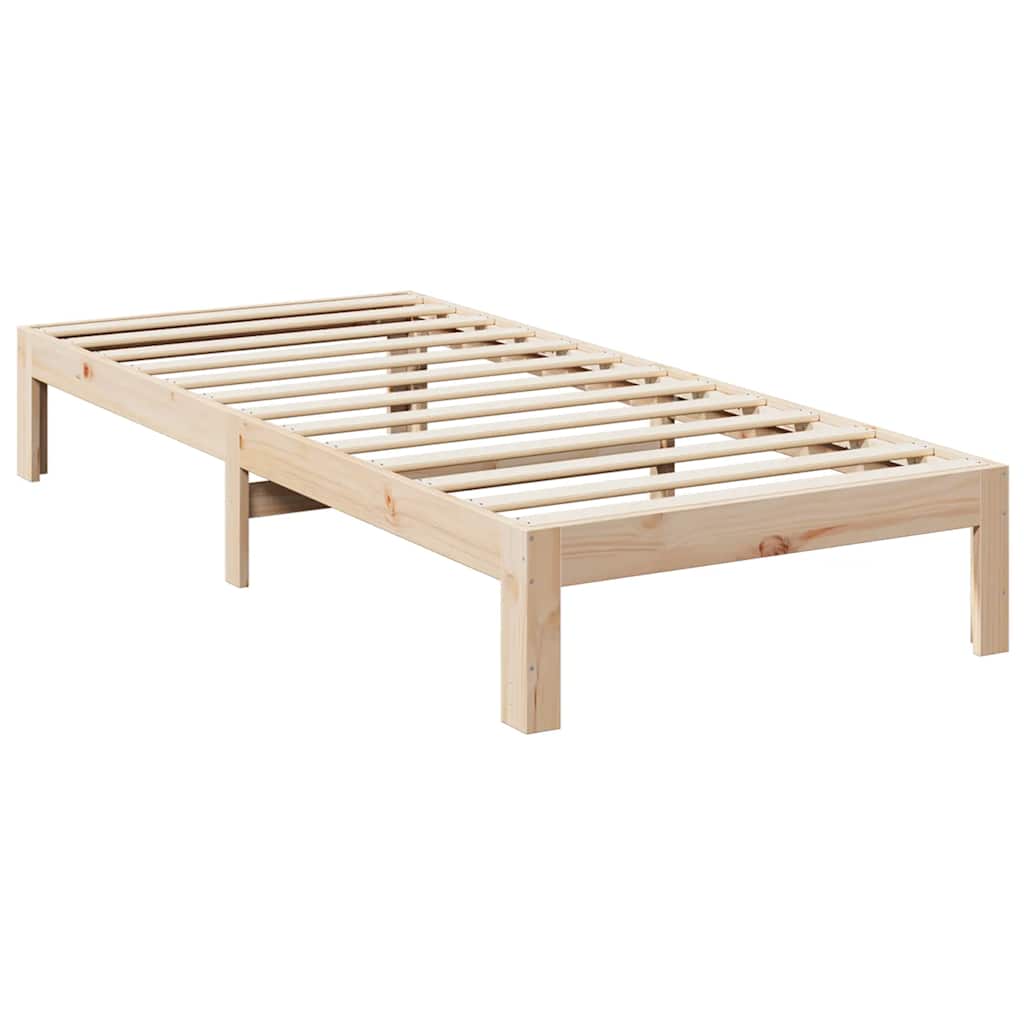 Bed Frame without Mattress 90x200 cm Solid Wood Pine
