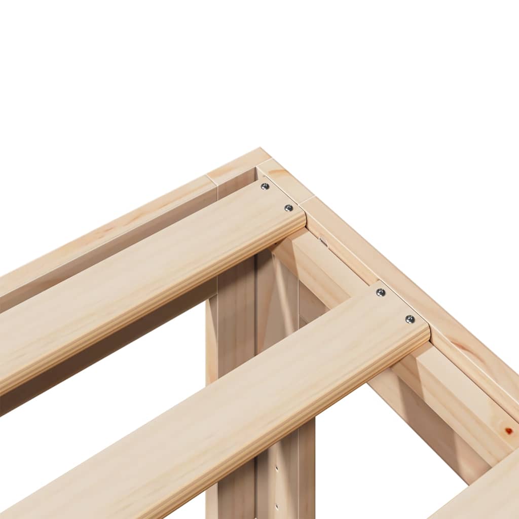 Bed Frame without Mattress 90x200 cm Solid Wood Pine