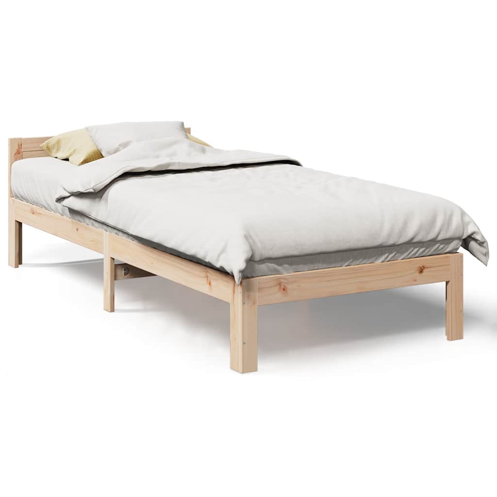 Bed Frame without Mattress 80x200 cm Solid Wood Pine