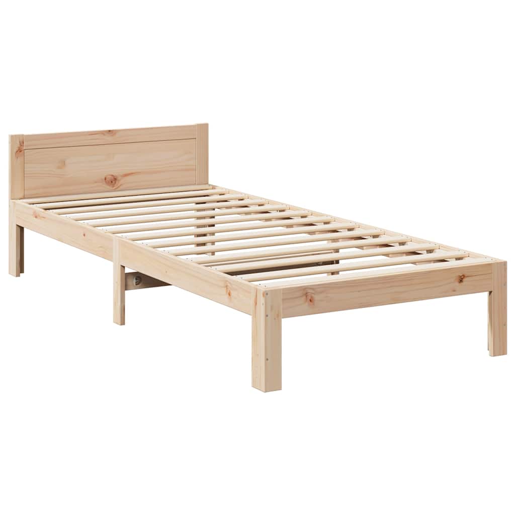 Bed Frame without Mattress 80x200 cm Solid Wood Pine