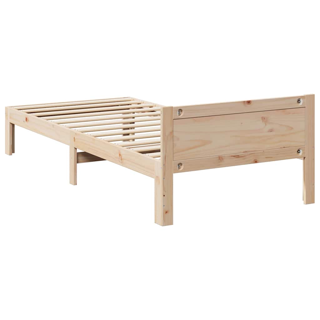 Bed Frame without Mattress 80x200 cm Solid Wood Pine