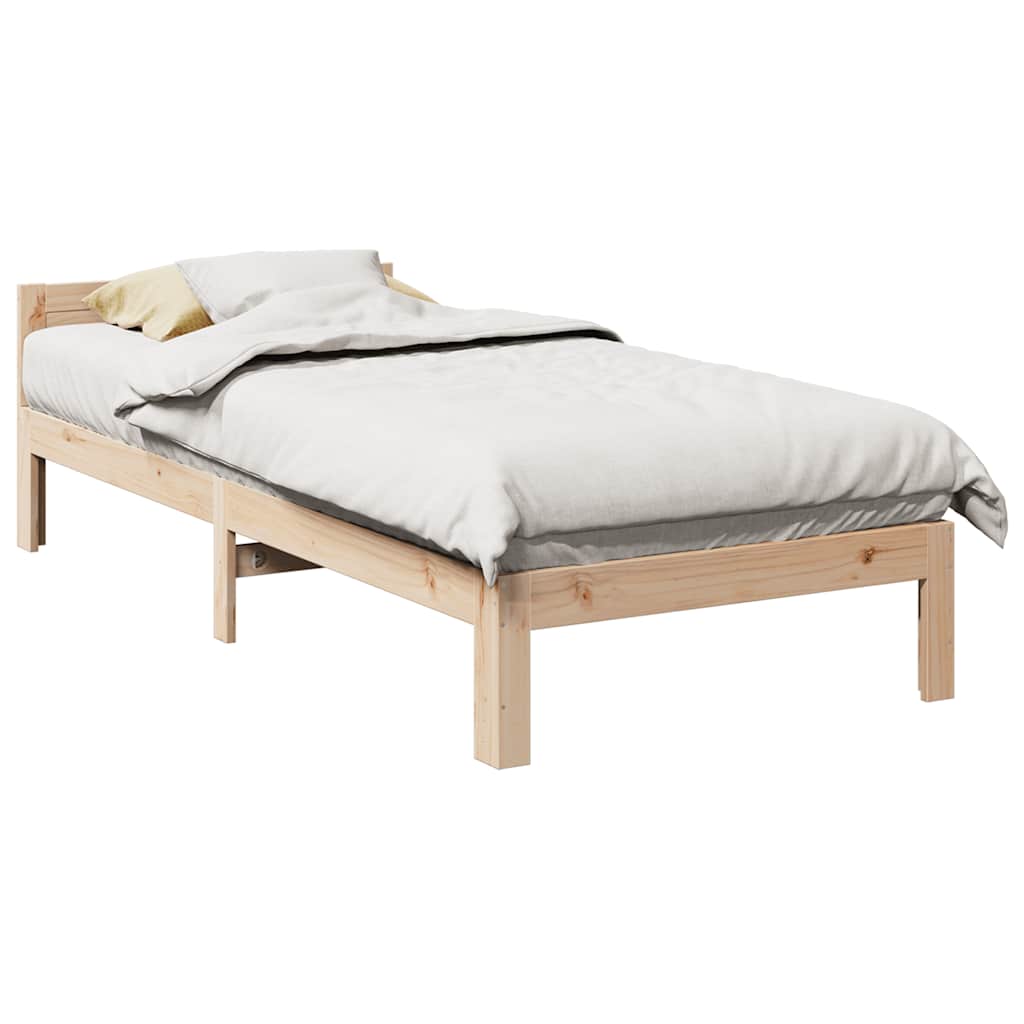 Bed Frame without Mattress 80x200 cm Solid Wood Pine