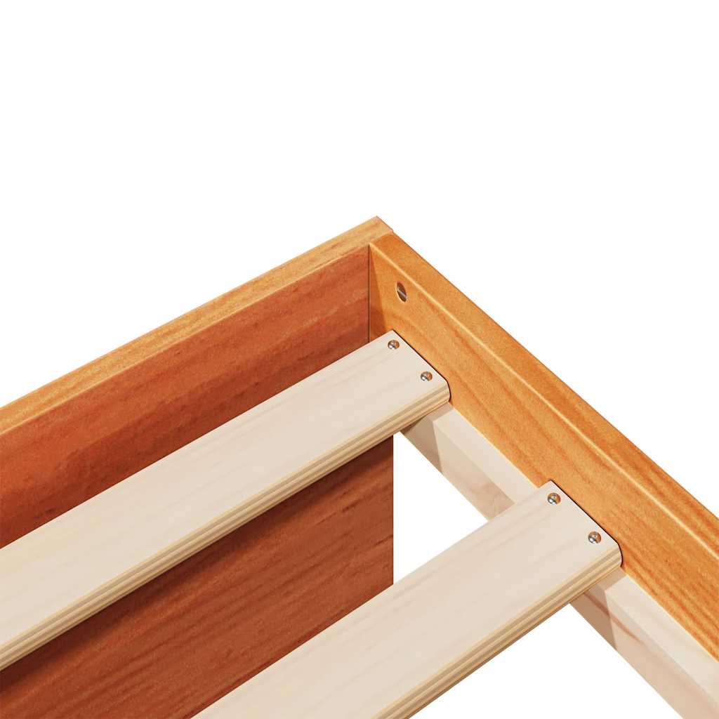 Day Bed without Mattress Wax Brown 100x200 cm Solid Wood Pine