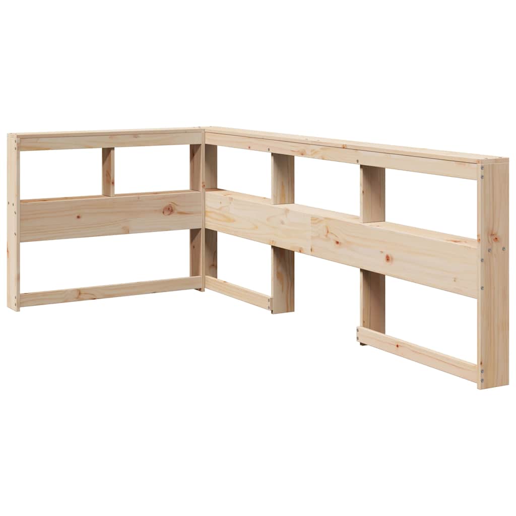 Bookcase Headboard L-Shaped 90 cm Solid Wood Pine