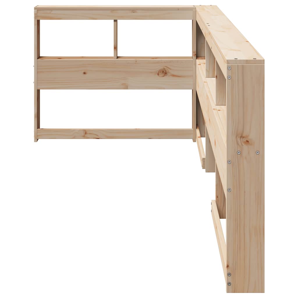 Bookcase Headboard L-Shaped 90 cm Solid Wood Pine