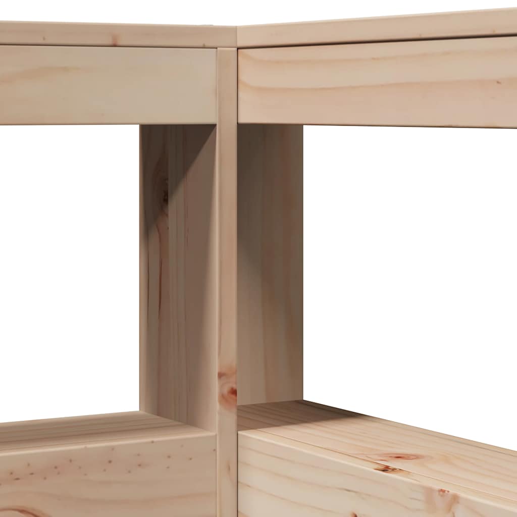 Bookcase Headboard L-Shaped 90 cm Solid Wood Pine