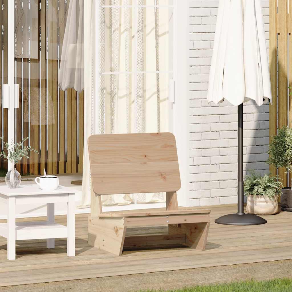 Solid Pine Wood Garden Chair 60x64x70.5 cm - Durable & Stylish