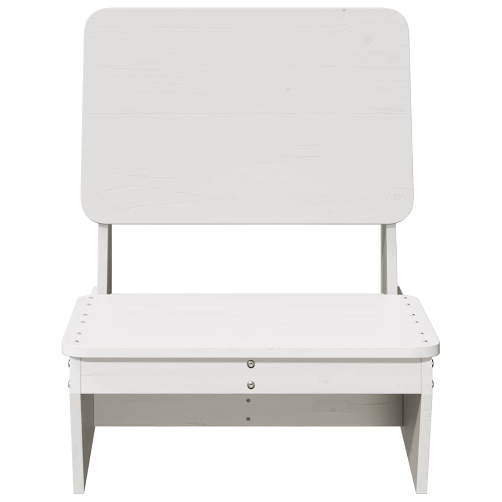 White Garden Chair - 60x64x70.5 cm Solid Pine Wood