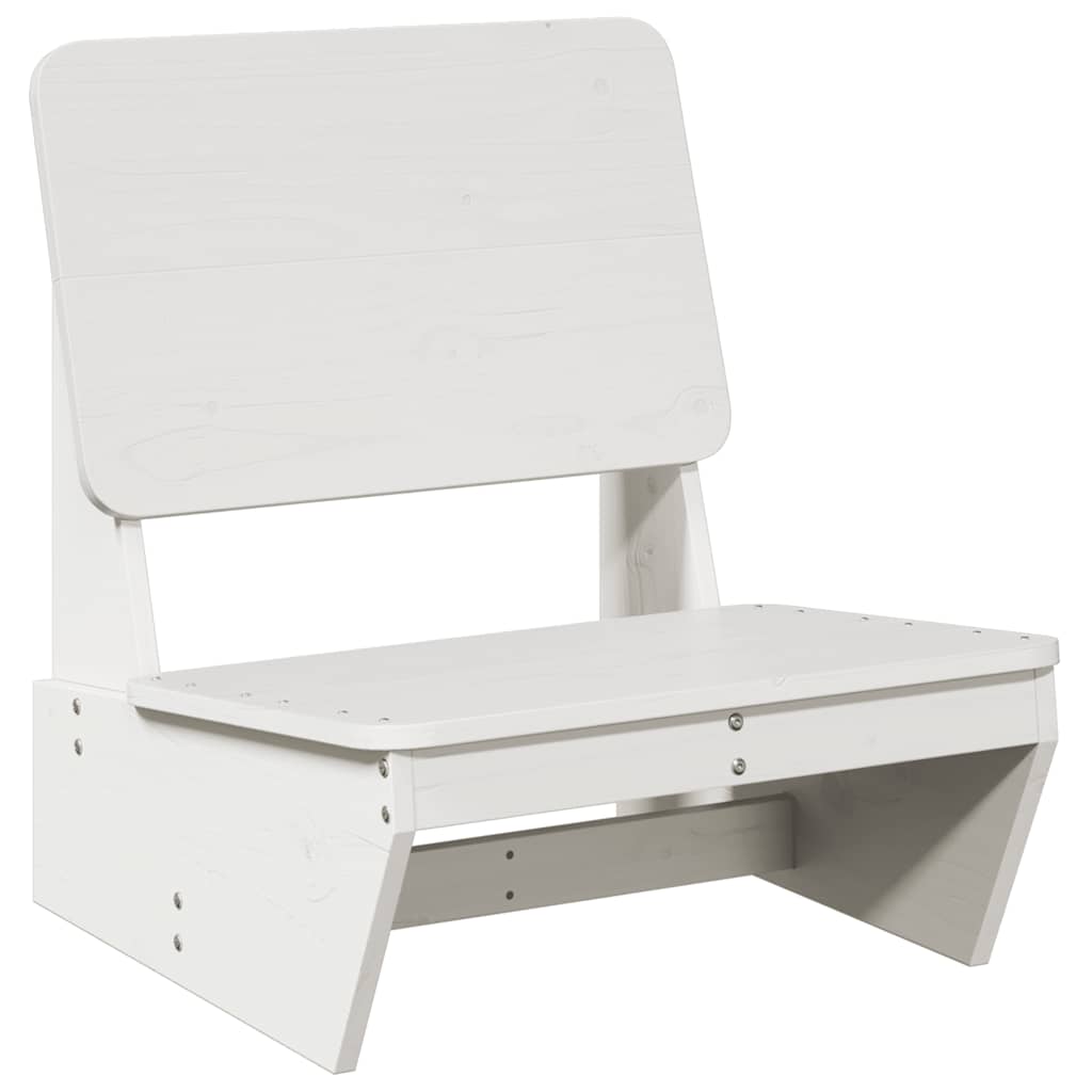 White Solid Pine Garden Chairs Set of 2 - 60x64x70.5 cm