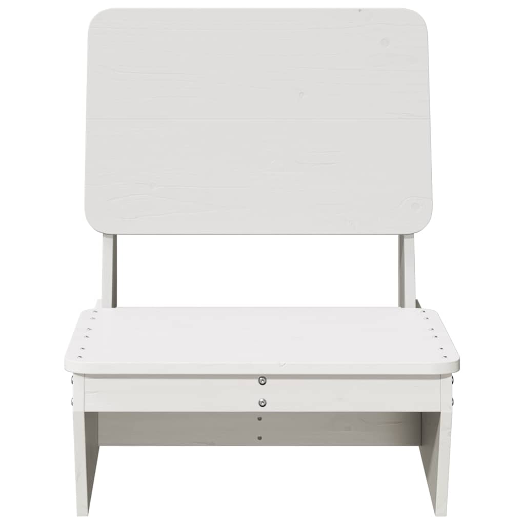 White Solid Pine Garden Chairs Set of 2 - 60x64x70.5 cm