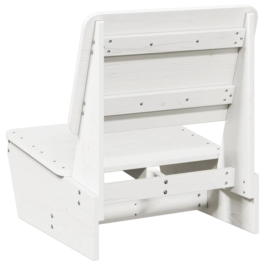 White Solid Pine Garden Chairs Set of 2 - 60x64x70.5 cm