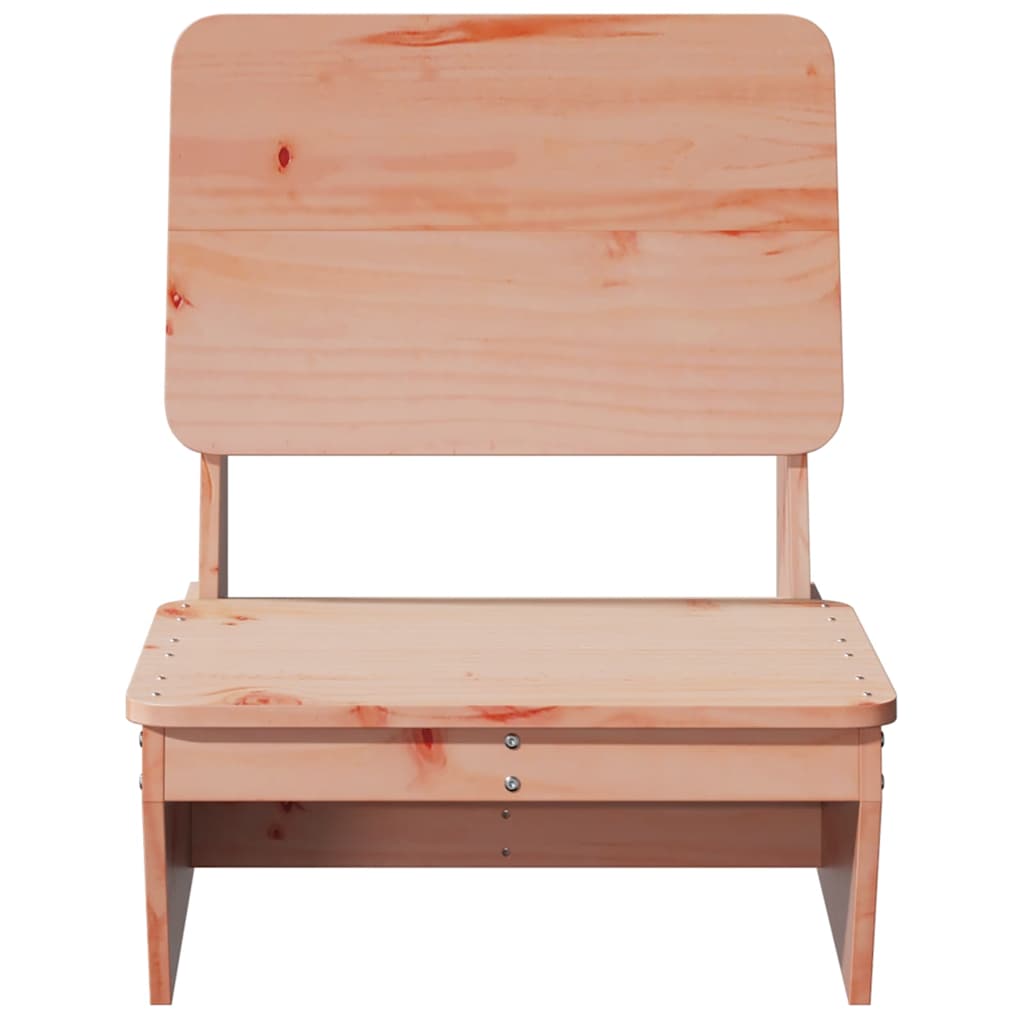Solid Wood Douglas Garden Chairs Set - 2 Pcs, 60x64x70.5 cm