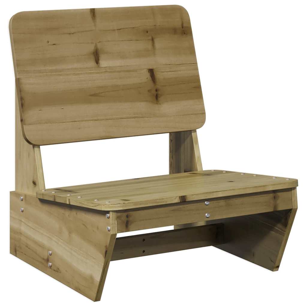 Set of 2 Pine Wood Garden Chairs - 60x64x70.5 cm, Weather-Resistant