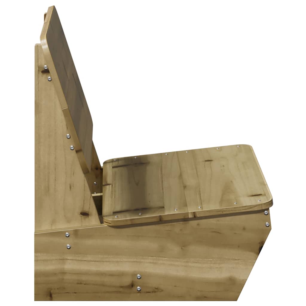 Set of 2 Pine Wood Garden Chairs - 60x64x70.5 cm, Weather-Resistant