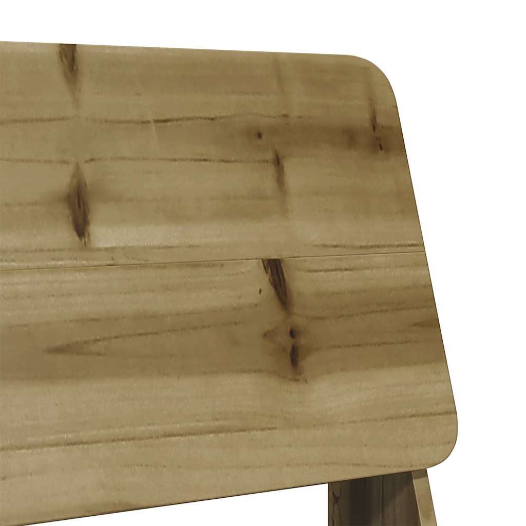 Set of 2 Pine Wood Garden Chairs - 60x64x70.5 cm, Weather-Resistant