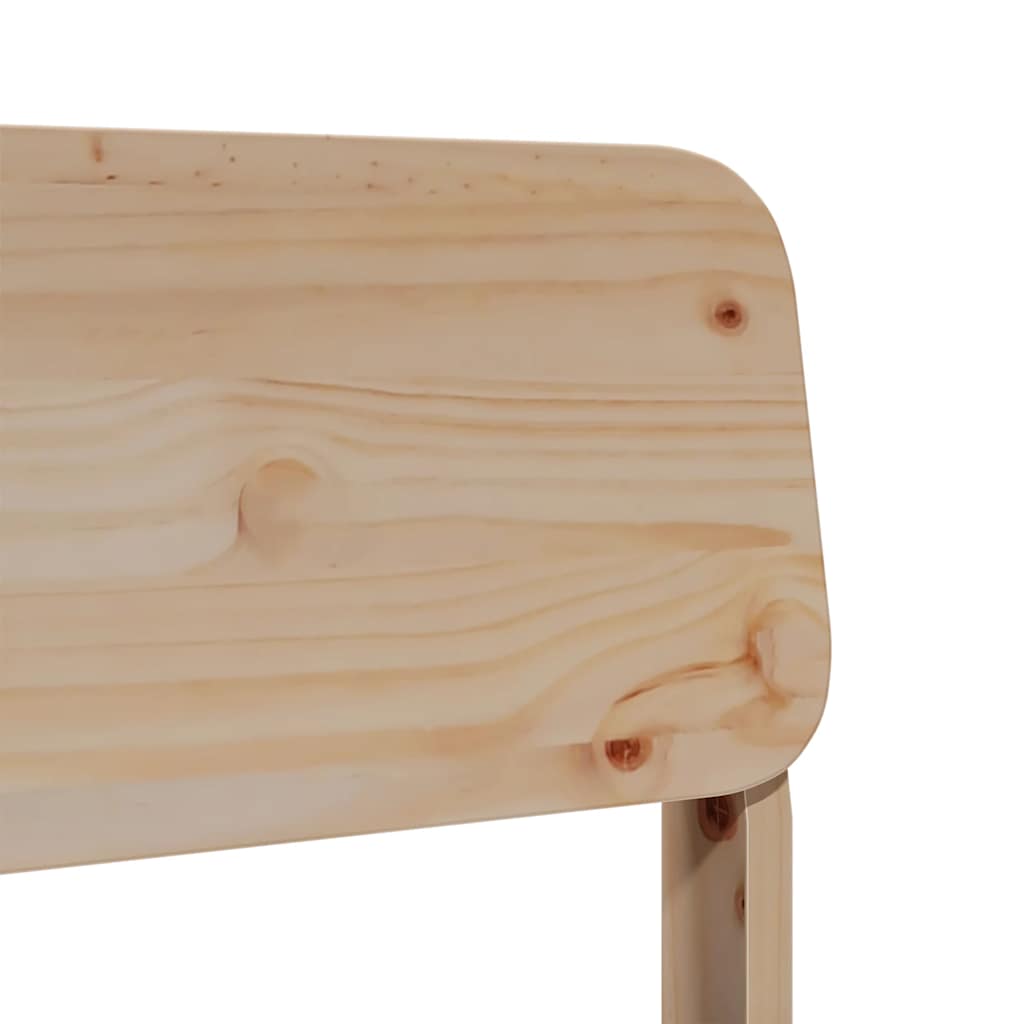 Solid Pine Wood Garden Chair 60x52.5x72 cm - Natural Finish