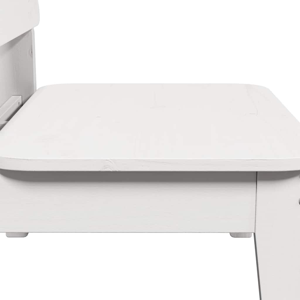 White Solid Pine Garden Chair 60x52.5x72 cm - Elegant Outdoor Seating
