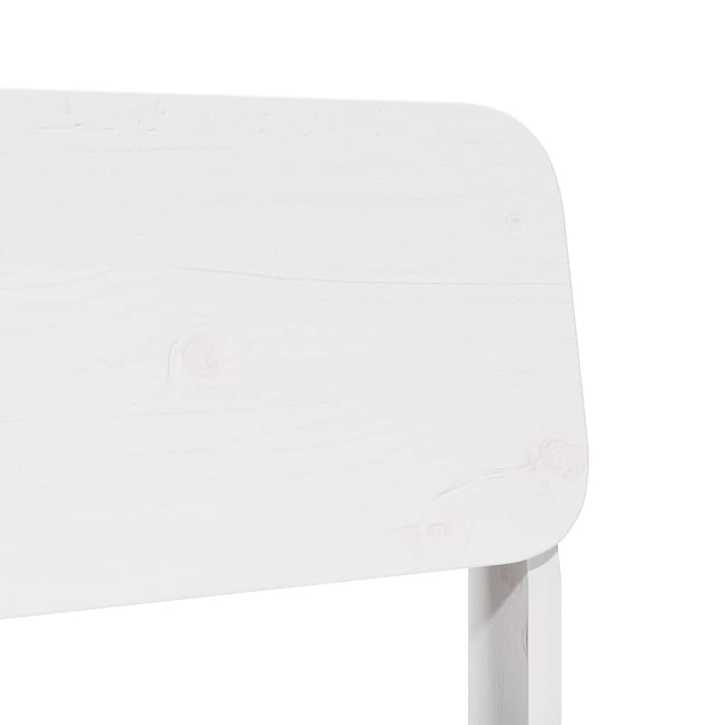 White Solid Pine Garden Chair 60x52.5x72 cm - Elegant Outdoor Seating