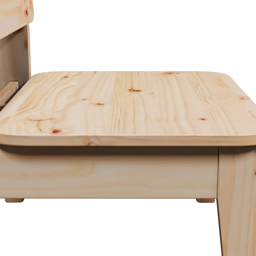 Solid Wood Pine Garden Chairs Set, 2 pcs, 60x52.5x72 cm