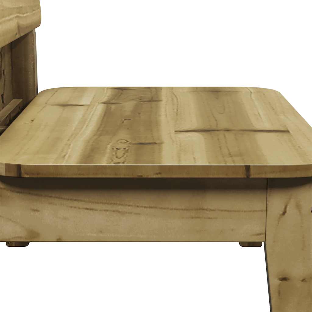 2-Piece Garden Chairs Set, Pine Wood, 60x52.5x72 cm, Impregnated