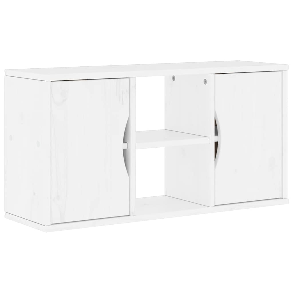 TV Cabinet ODDA White 79x24x40 cm Solid Wood Pine