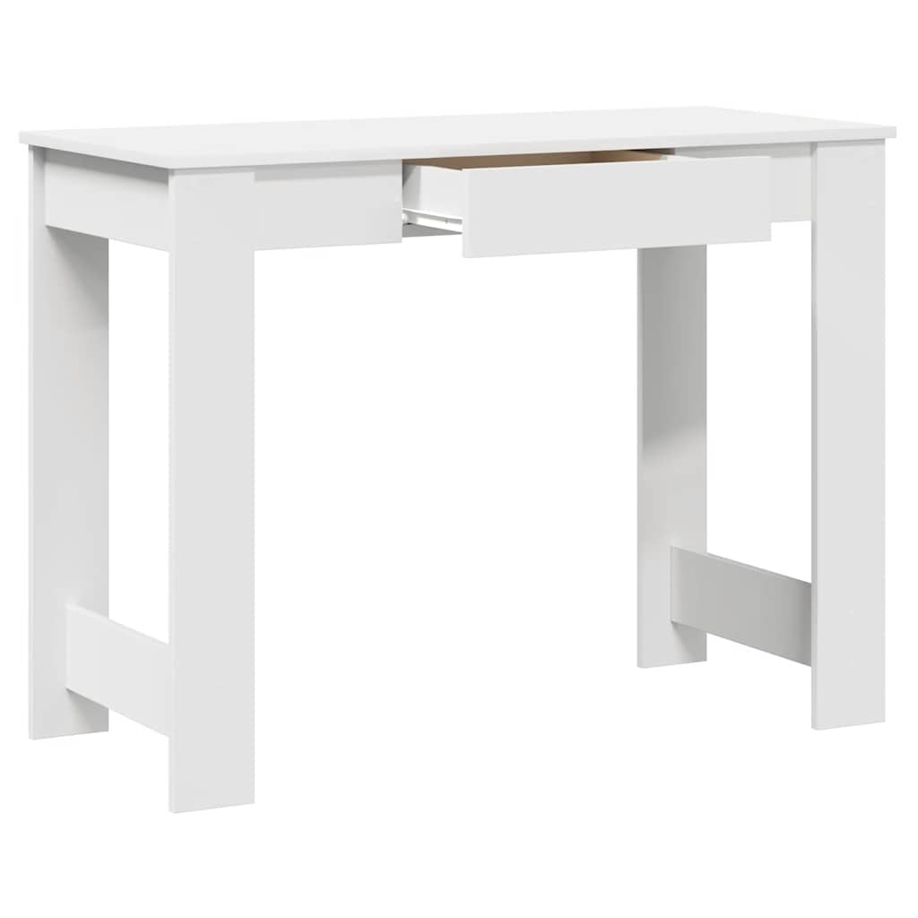 Engineered Wood Desk 100x45x75 cm - Sleek White Finish