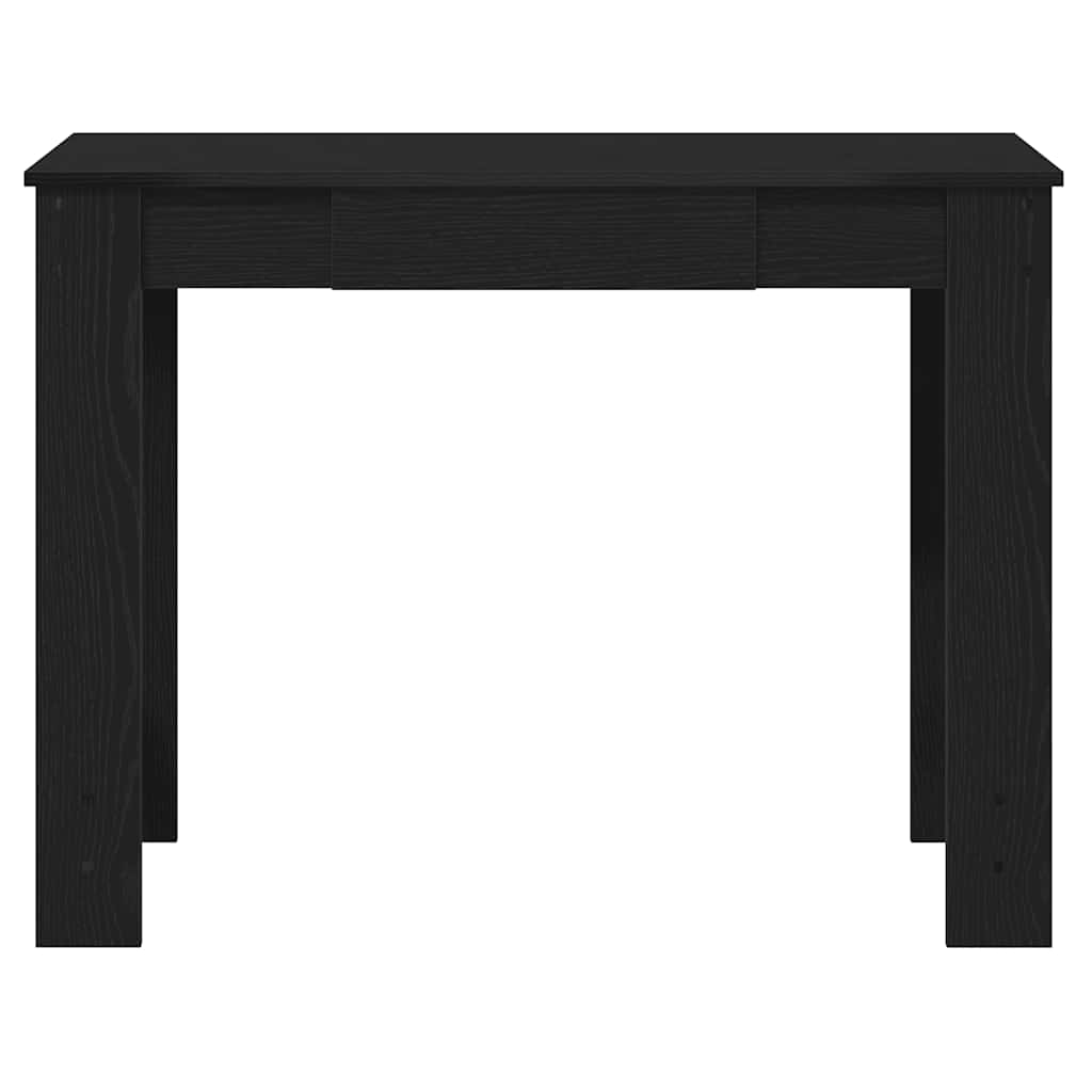 Sleek Black Engineered Wood Desk - 100x45x75 cm