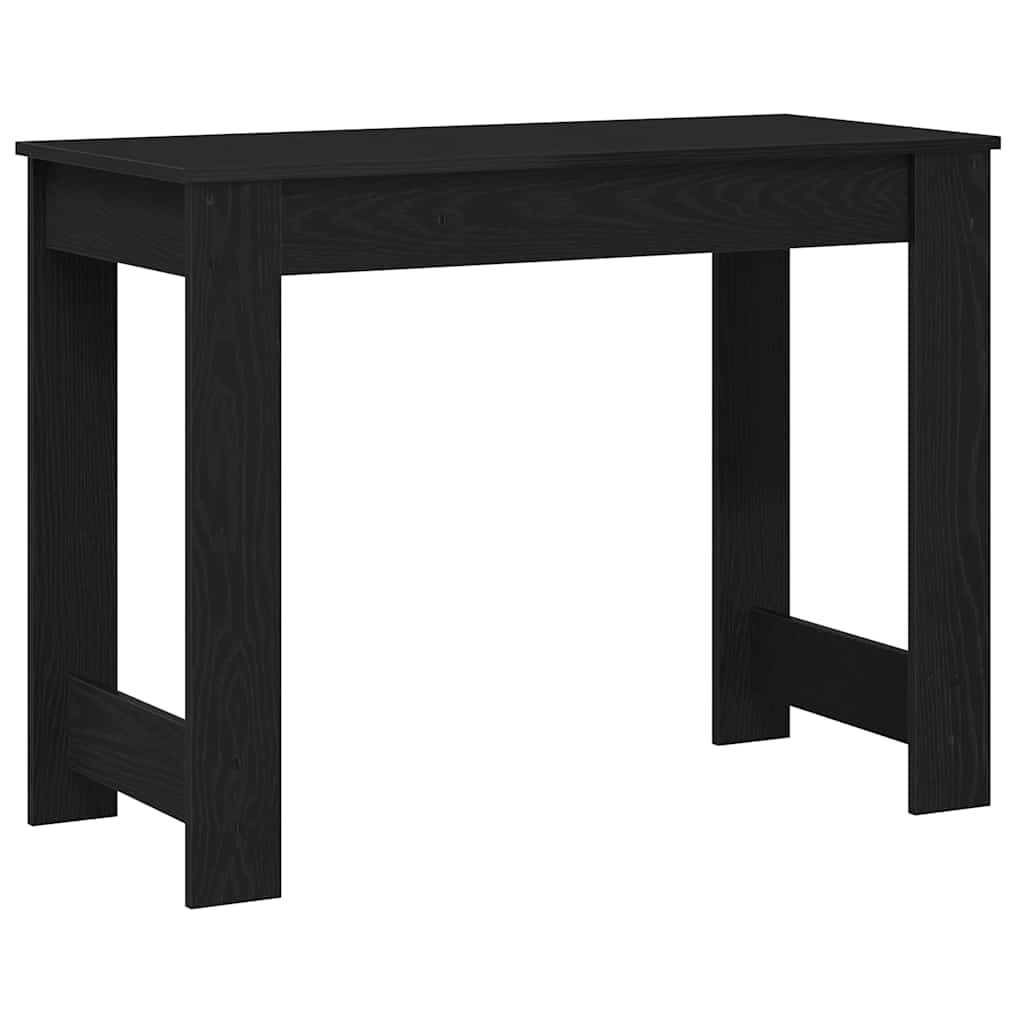 Sleek Black Engineered Wood Desk - 100x45x75 cm
