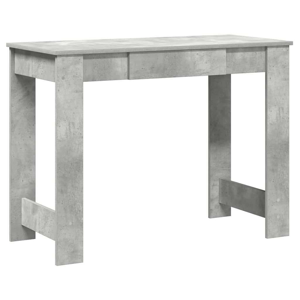 Concrete Grey Desk, Engineered Wood, 100x45x75 cm