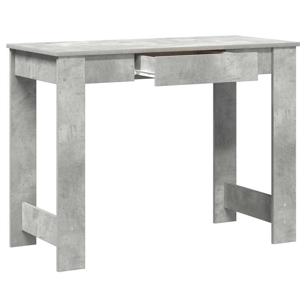 Concrete Grey Desk, Engineered Wood, 100x45x75 cm