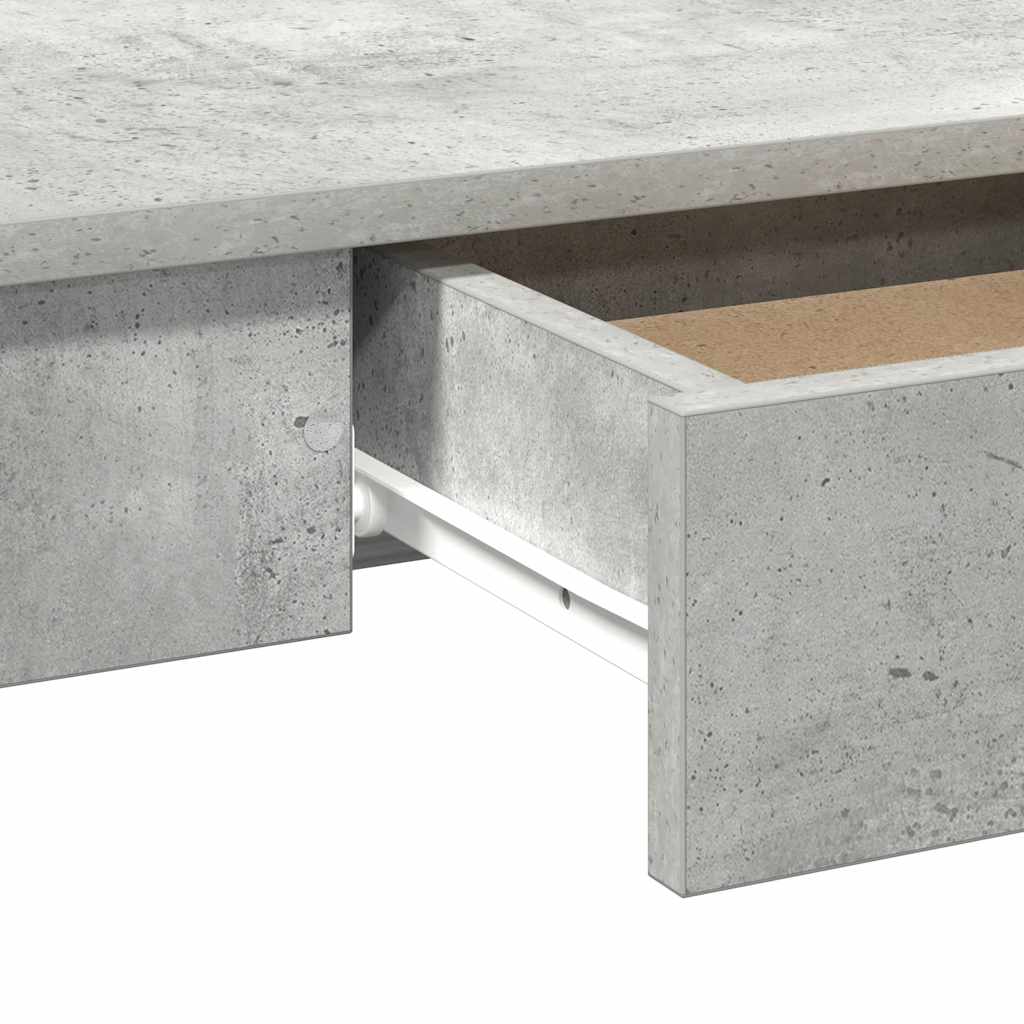 Concrete Grey Desk, Engineered Wood, 100x45x75 cm