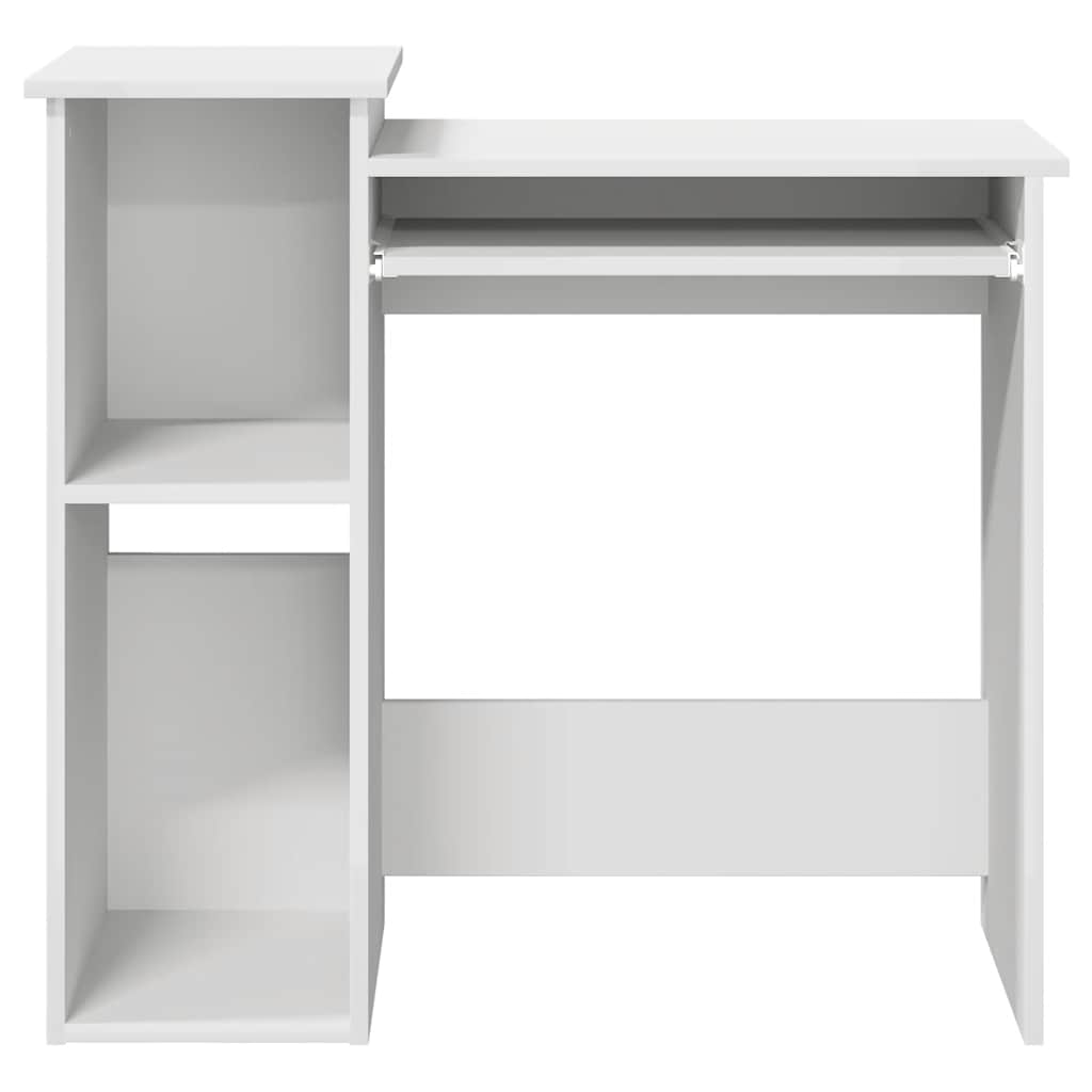 White Desk with Shelves, Engineered Wood, 84x40x78 cm