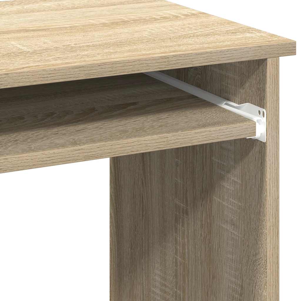 Sonoma Oak Desk with Shelves 84x40x78 cm - Engineered Wood