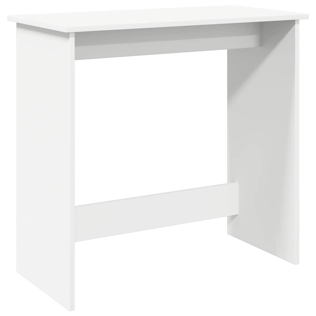 Sleek White Desk 80x40x75 cm - Durable Engineered Wood Design