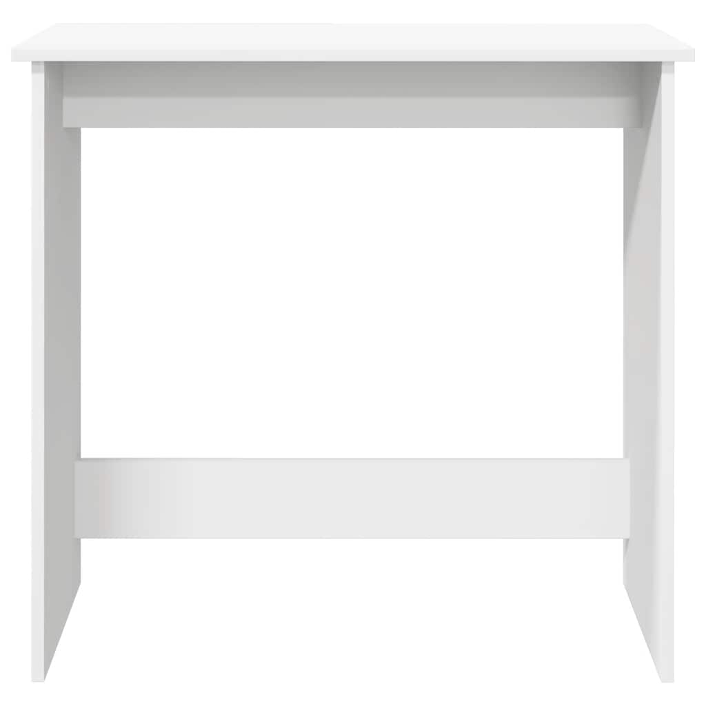 Sleek White Desk 80x40x75 cm - Durable Engineered Wood Design