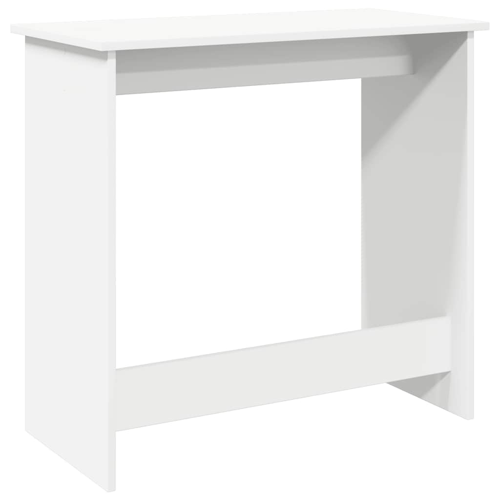 Sleek White Desk 80x40x75 cm - Durable Engineered Wood Design