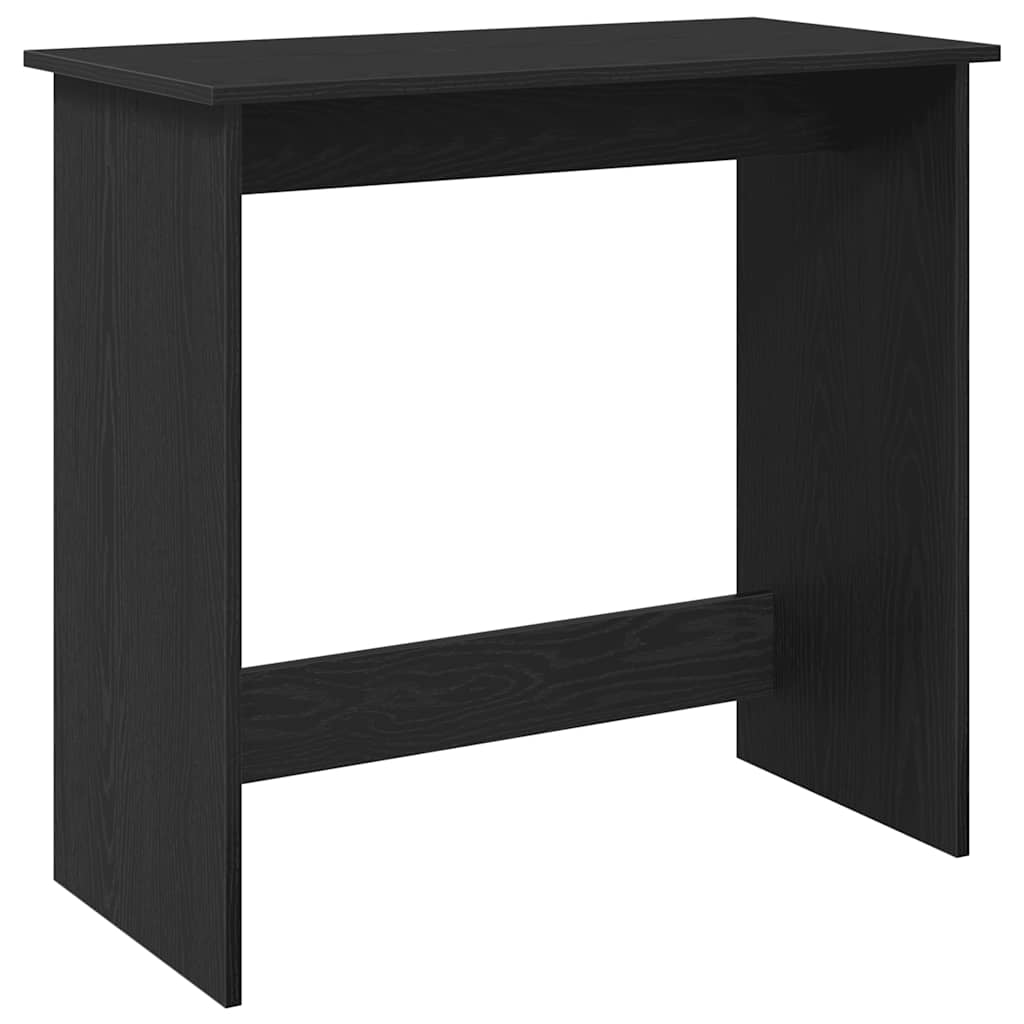 Compact Black Engineered Wood Desk 80x40x75 cm