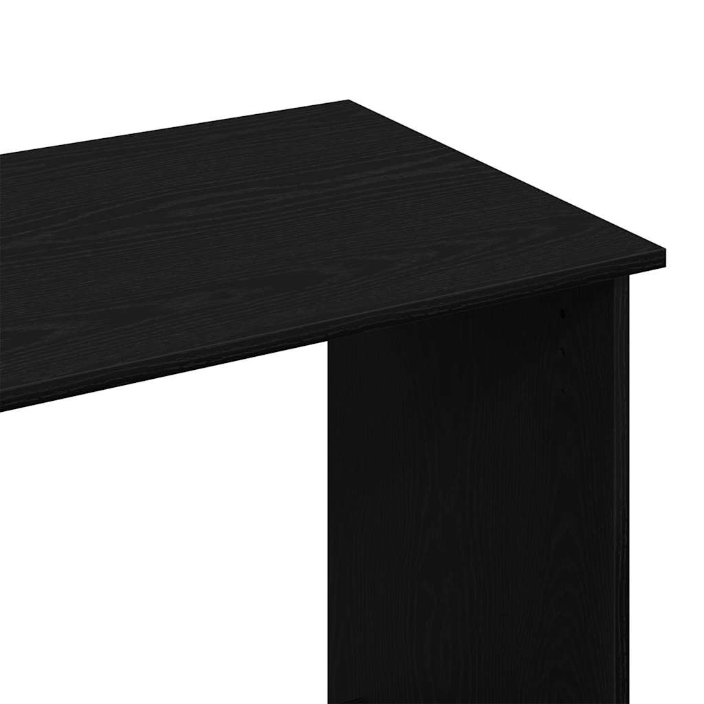 Compact Black Engineered Wood Desk 80x40x75 cm