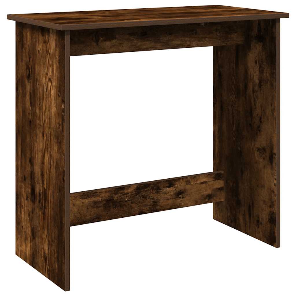 Compact Smoked Oak Desk - Engineered Wood 80x40x75 cm