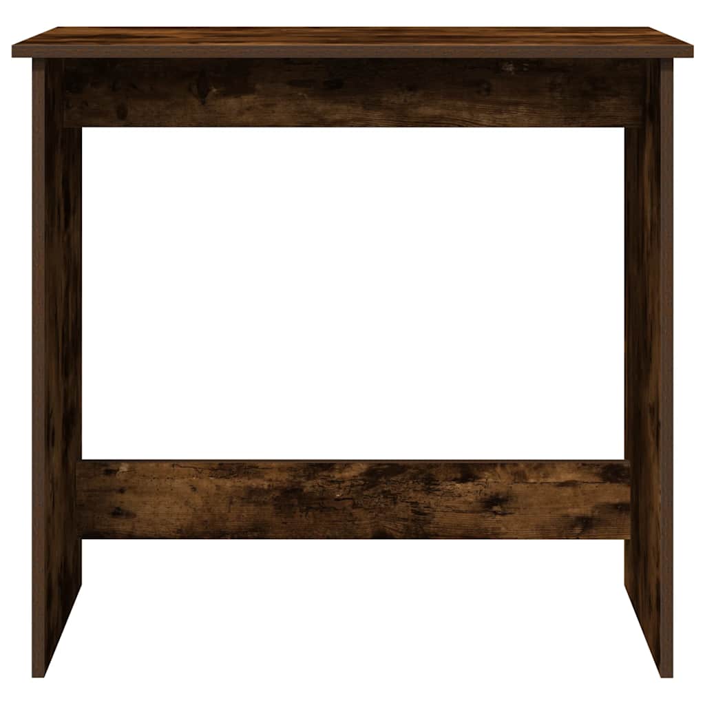 Compact Smoked Oak Desk - Engineered Wood 80x40x75 cm