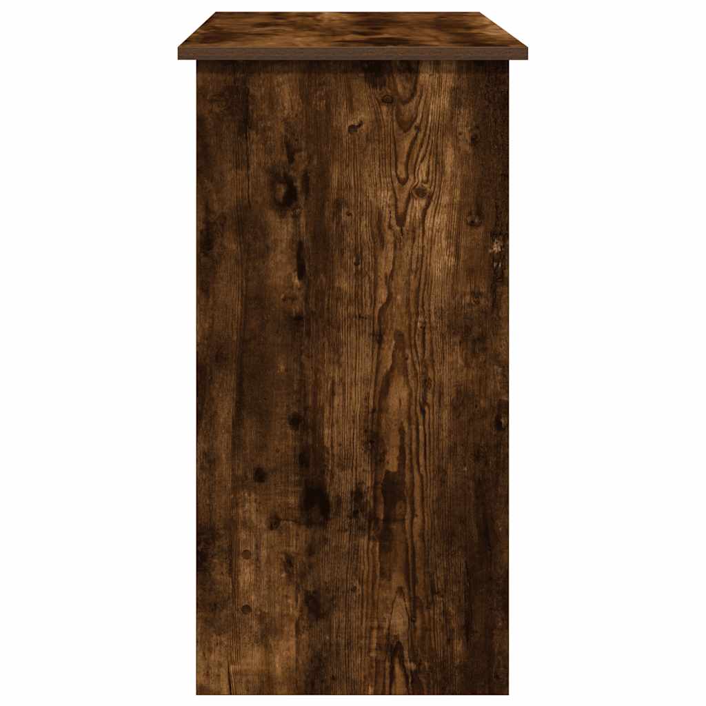 Compact Smoked Oak Desk - Engineered Wood 80x40x75 cm
