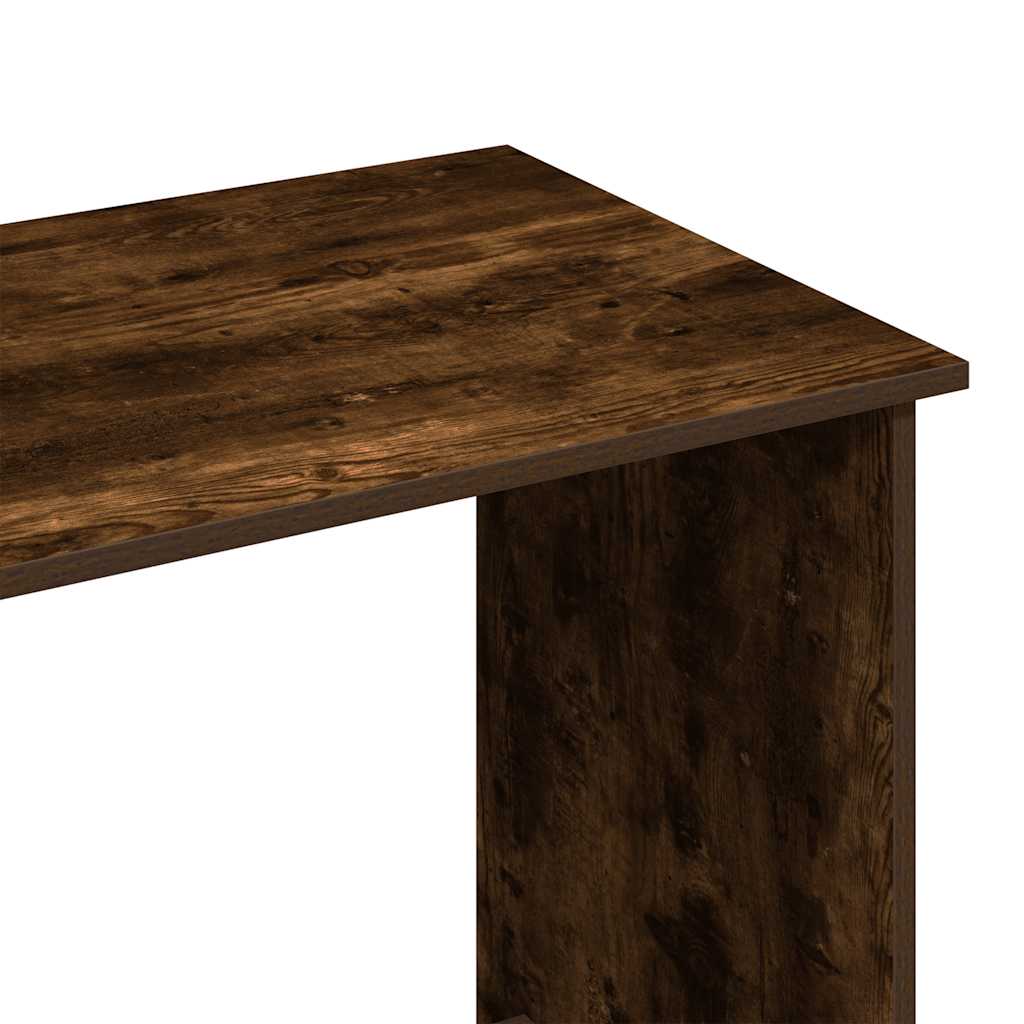 Compact Smoked Oak Desk - Engineered Wood 80x40x75 cm
