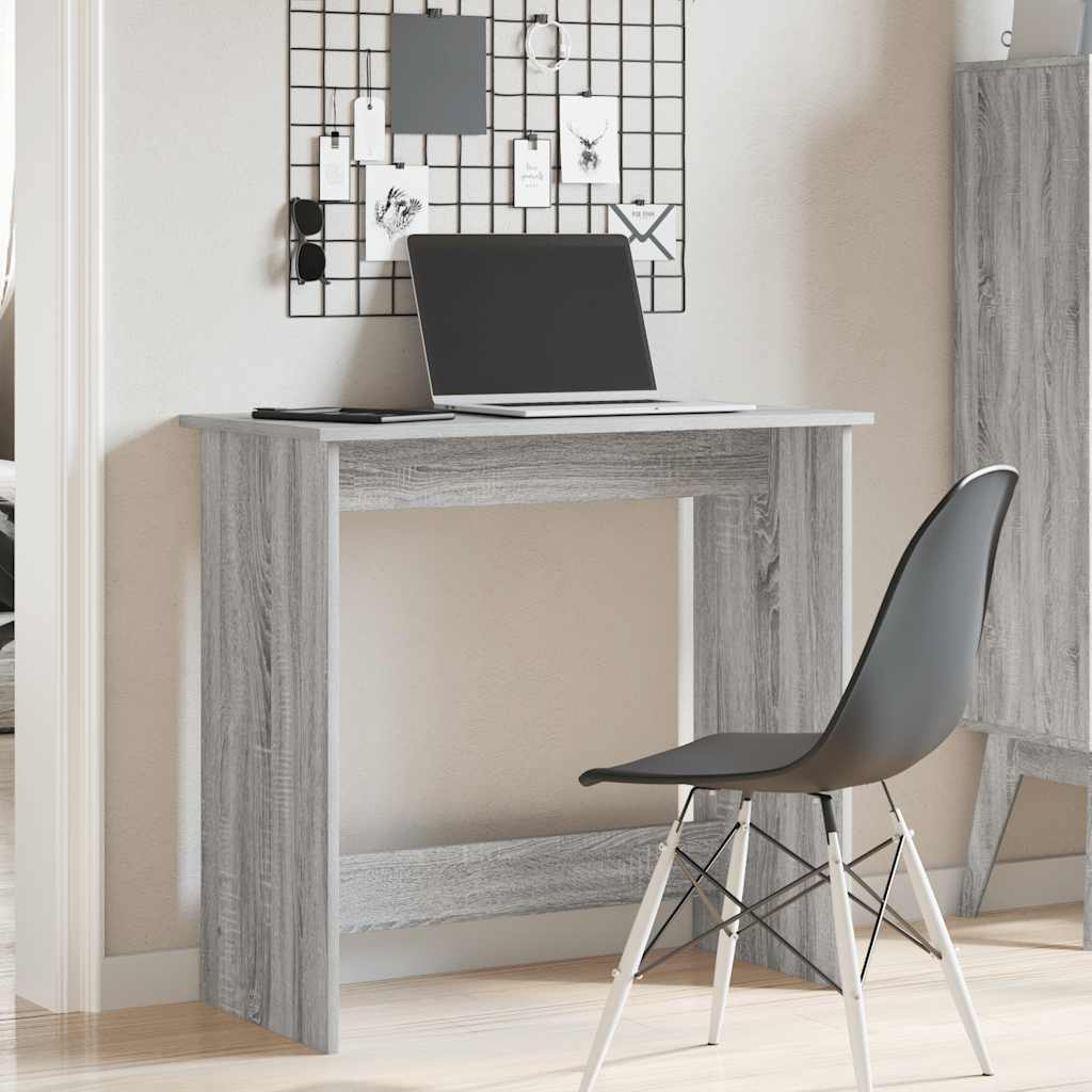 Compact Grey Sonoma Desk, Engineered Wood, 80x40x75 cm