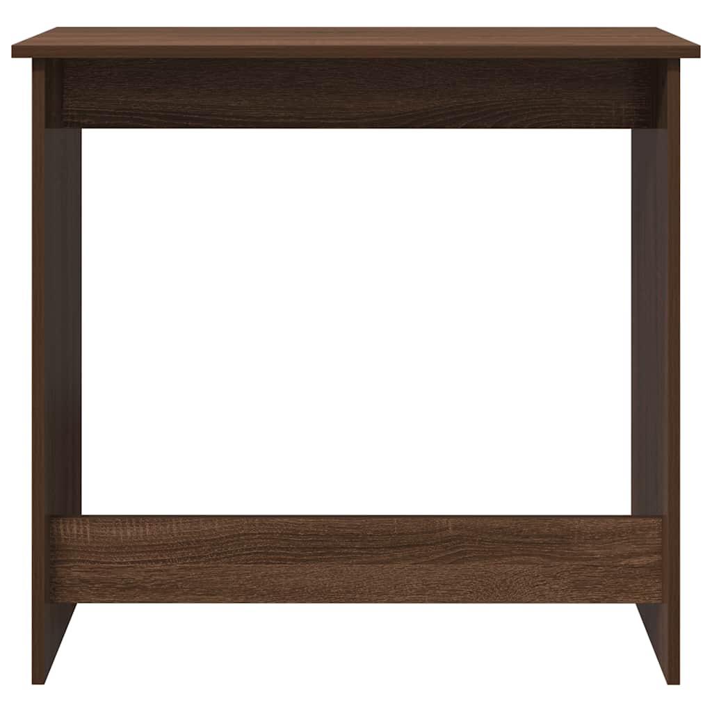 Brown Oak Desk - 80x40x75 cm Engineered Wood Furniture