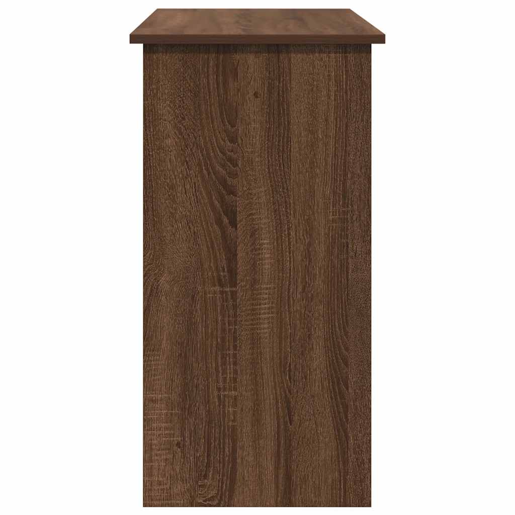 Brown Oak Desk - 80x40x75 cm Engineered Wood Furniture