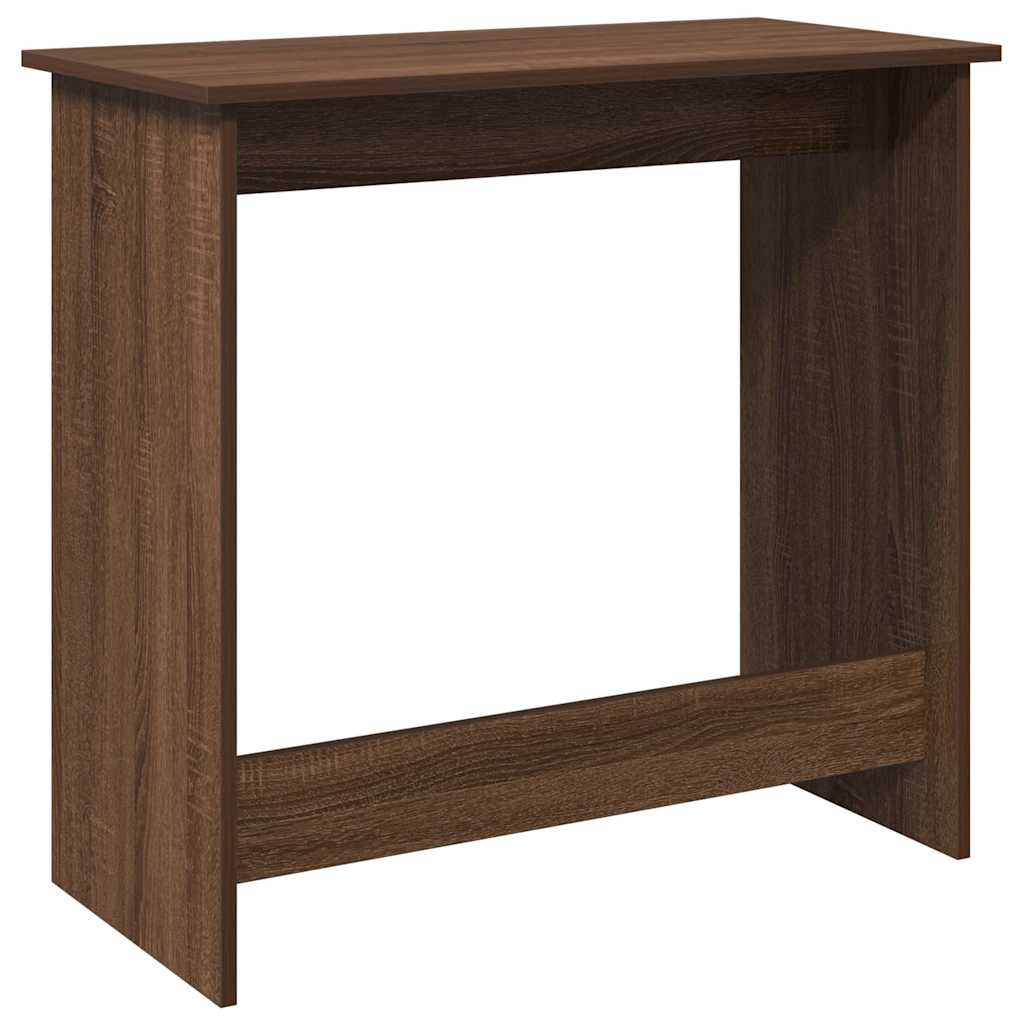 Brown Oak Desk - 80x40x75 cm Engineered Wood Furniture