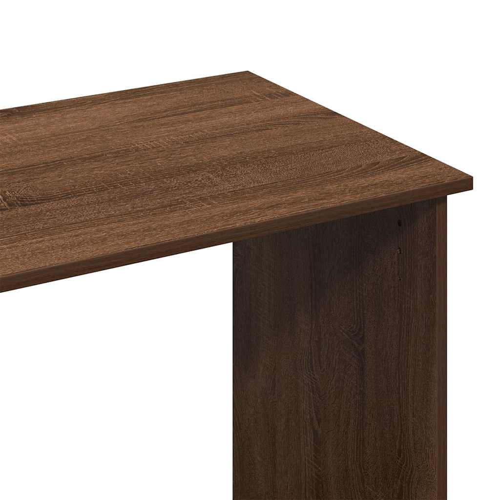Brown Oak Desk - 80x40x75 cm Engineered Wood Furniture