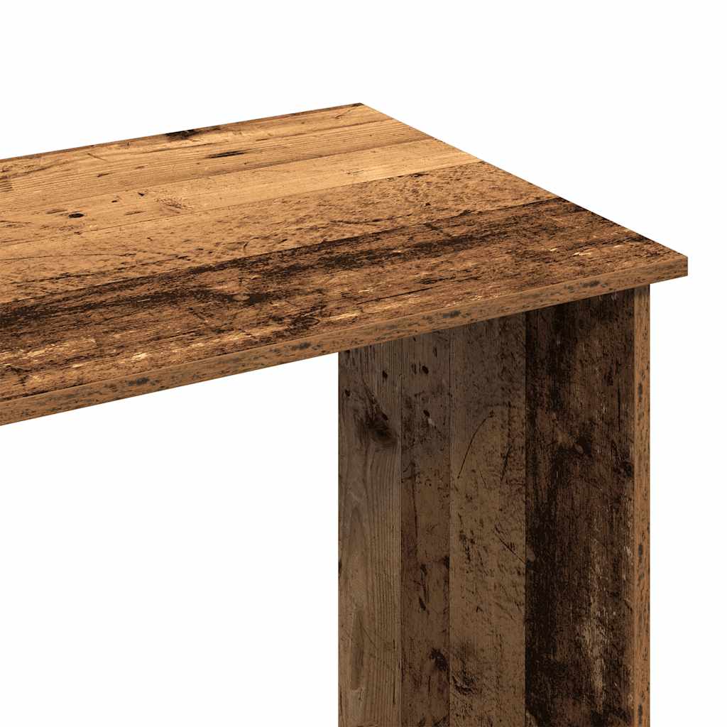 Rustic Engineered Wood Desk - 80x40x75 cm, Vintage Charm