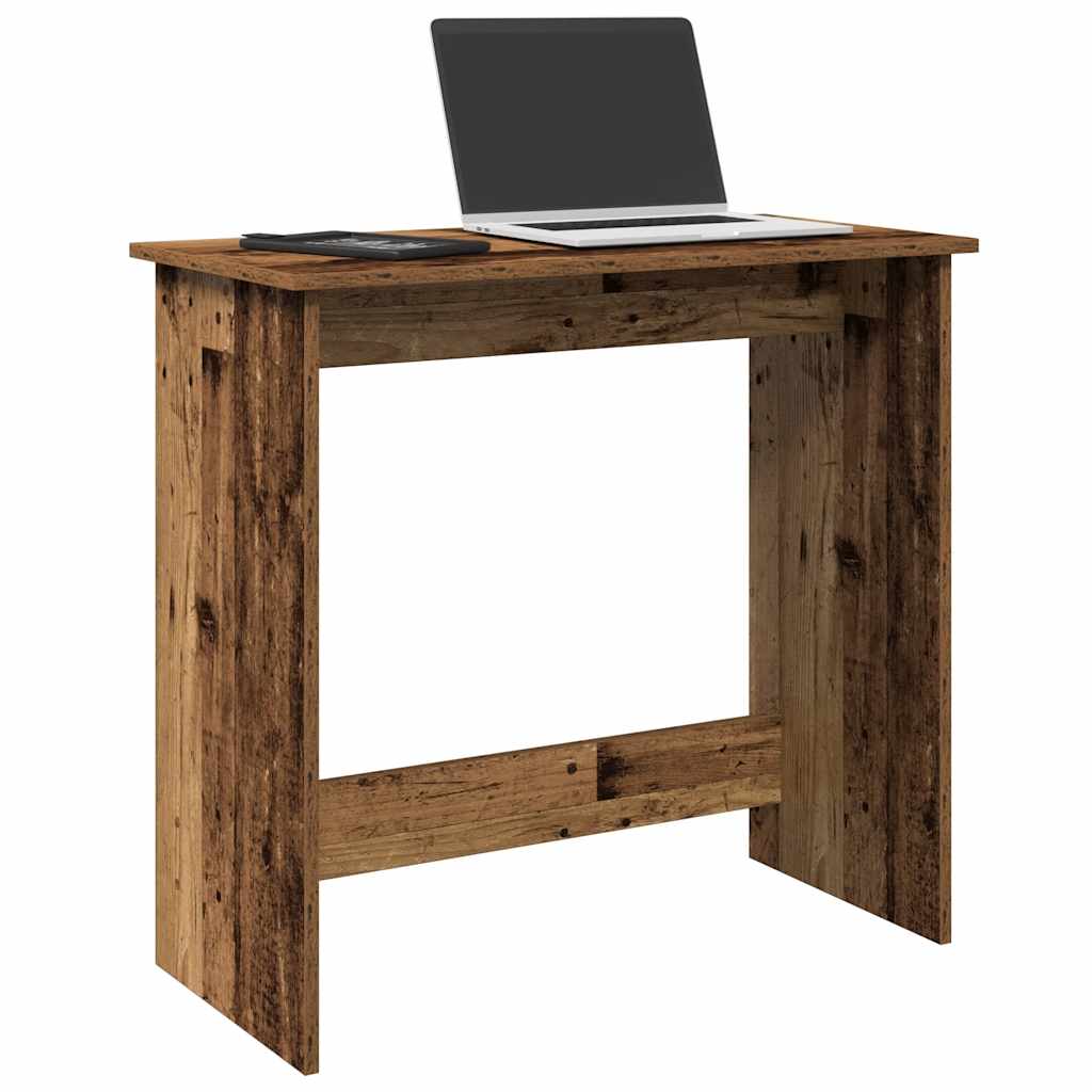 Rustic Engineered Wood Desk - 80x40x75 cm, Vintage Charm