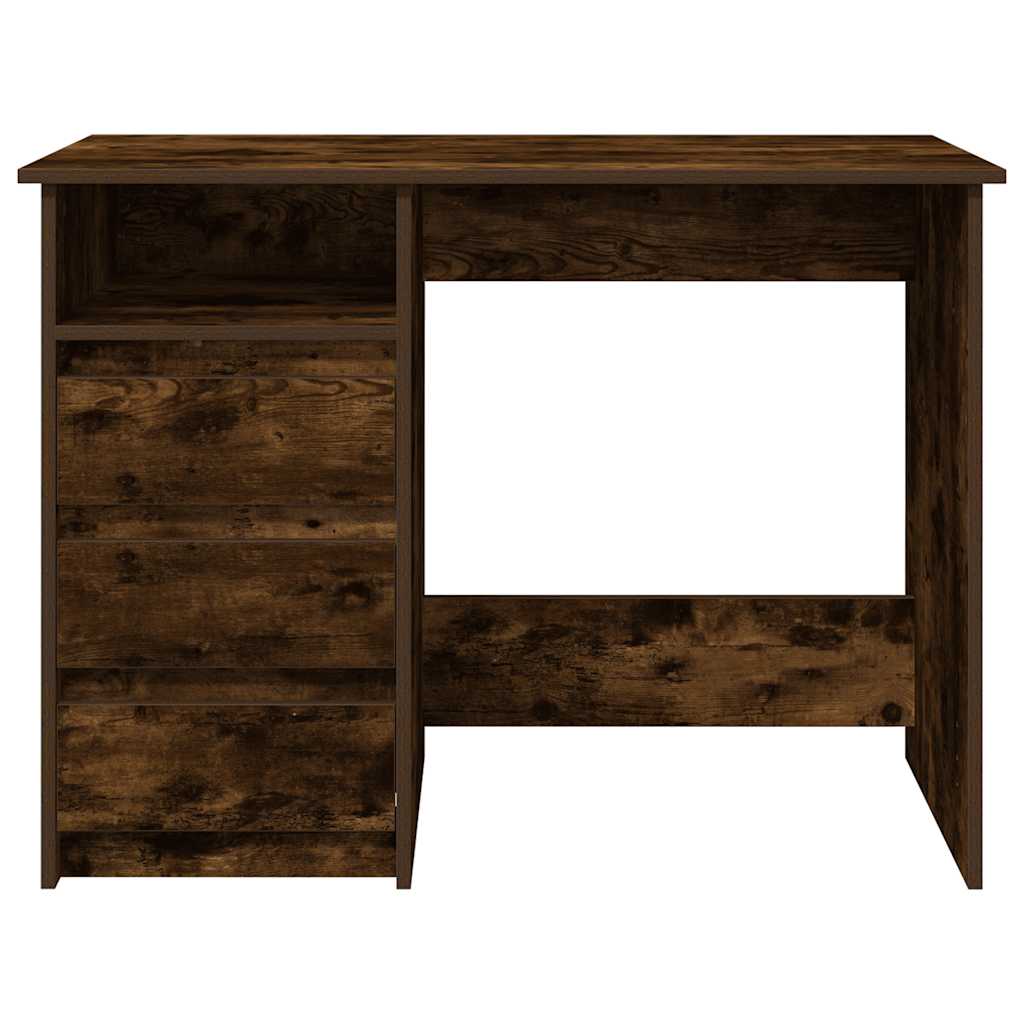 Smoked Oak Desk 102x50x75 cm - Engineered Wood Elegance